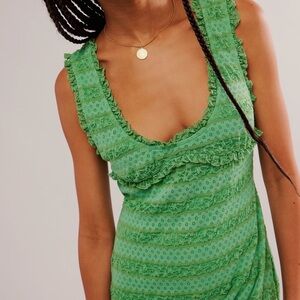 Free People Green Midi Dress